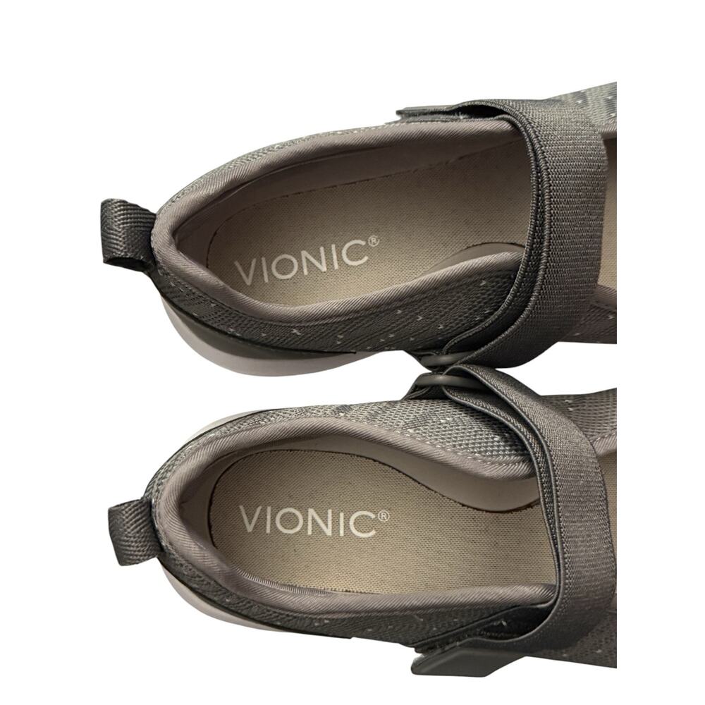 Vionic Jessica Mary Jane Shoes Womens 8 Gray White Dot Walking Comfort NWOT - Picture 4 of 11